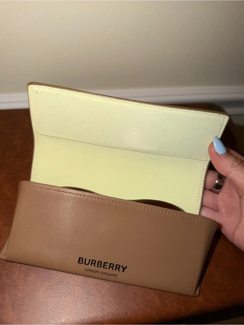Burberry Gold Frame Brown Gradient Lens Sunglasses